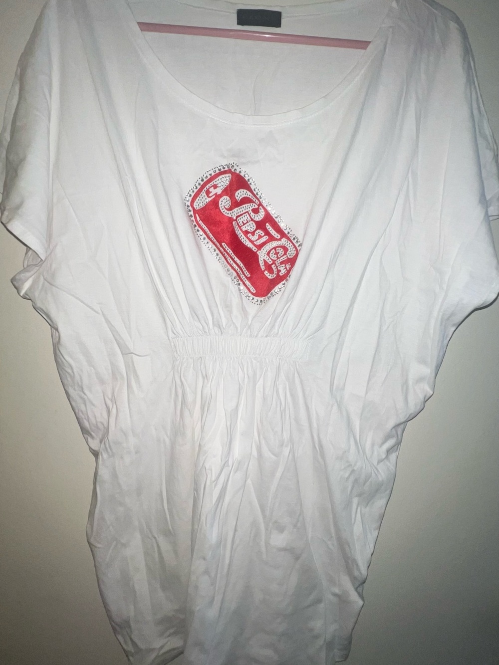 New-White Pepsi Graphic T-Shirt